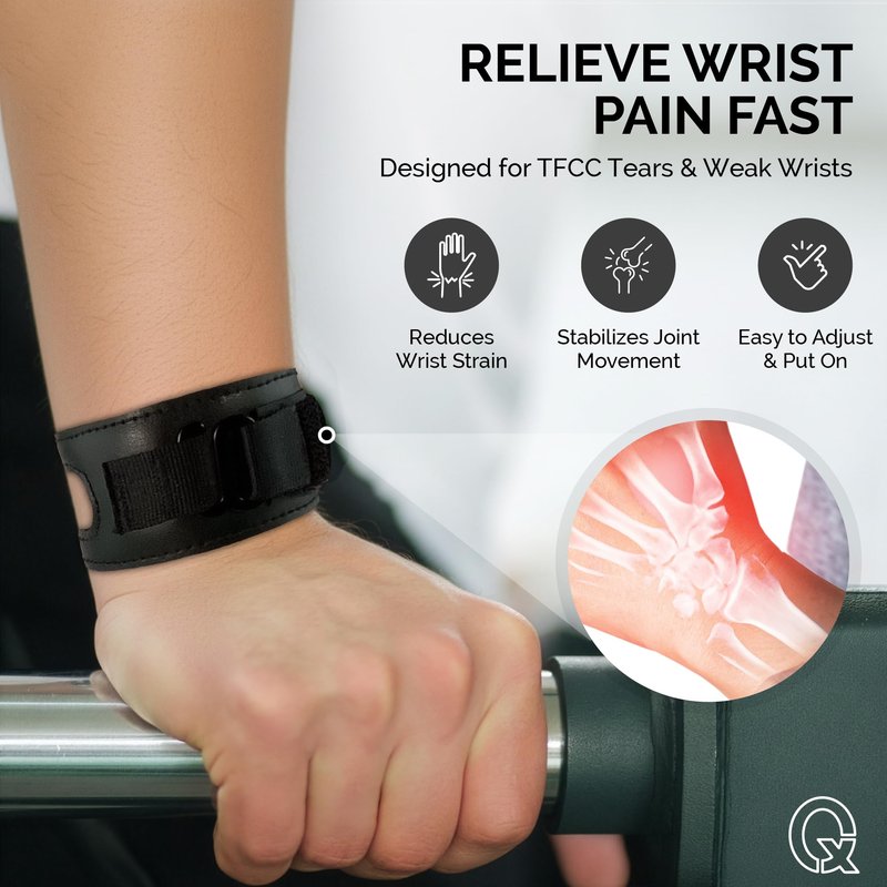 Quintistix Wrist Brace for TFCC Tears – Ulnar Wrist Brace for ECU Tendonitis, Ulnar Nerve Entrapment & Ulnar-Sided Pain | Wrist Support Stabilizer for TFCC Tear Recovery – Left or Right Hand Universal Size