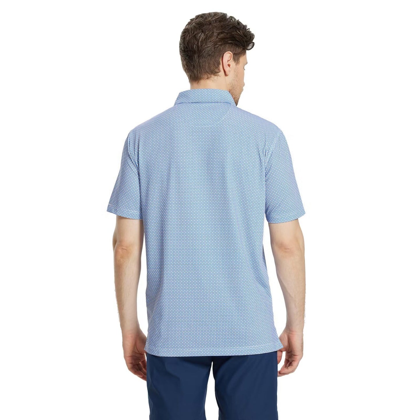 M MAELREG Mens Golf Shirt Short Sleeve Dry Fit Print Moisture Wicking Performance Patterns Collared Polo Shirt