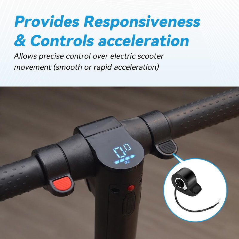 EOPOAYI Electric Scooter Thumb Throttle Accelerator & Charging Port Replacement for Gotrax GXL V2 E-Scooter GOTRAX Apex XL XR Ultra Rival Elite Accessories Parts with Hardware