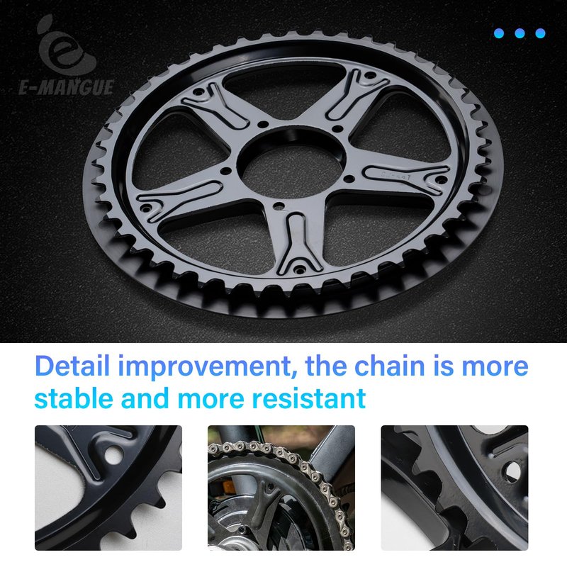 BBS Chainring 44T for BAFANG BBS01 BBS02 BBS01B BBS02B Mid Motor Kit Electric Bike Spare Parts Bicycle Chain Ring