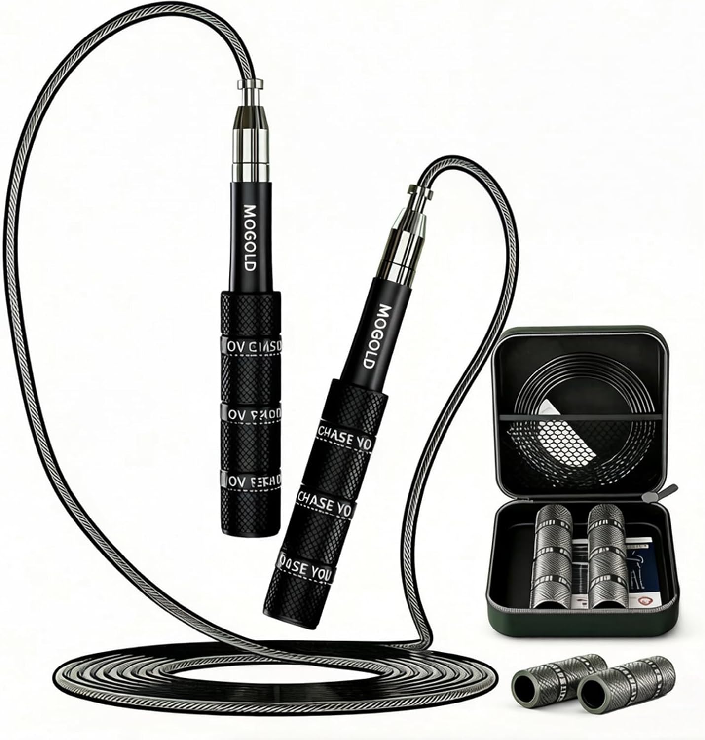 Retractable Jump Rope - Adjustable No-Tool Design | Tangle-Free Steel Cable for Travel & Gym Use