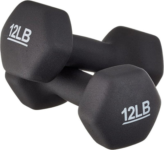 Neoprene Dumbbell Hand Weights for Exercise & Muscle Toning - Adjustable Sizes Available