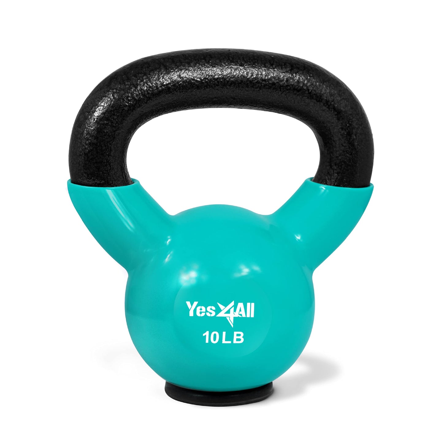 Yes4All Kettlebells Weights Cast Iron Rubber Base For Home Gym and Strength Training, Workout Equipment For Dumbbell Exercise