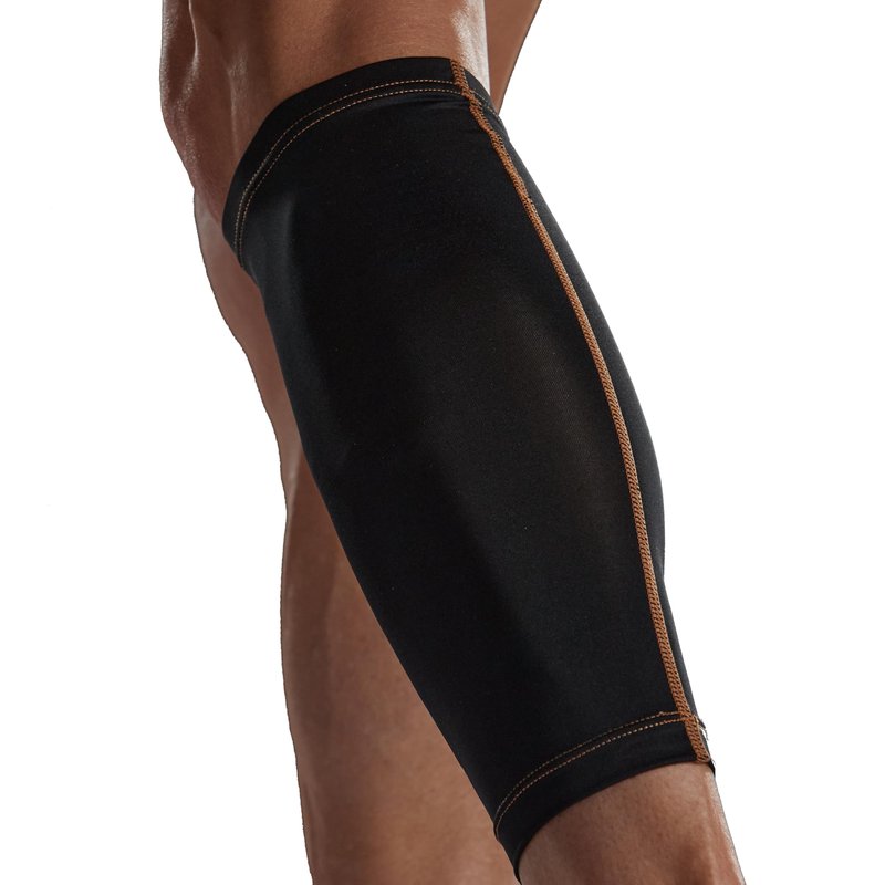 Tommie Copper Calf Compression Sleeve (L/XL, Black), 15-20 mmHg, 4D Stretch & Non-Slip Fit for Targeted Support, Patented Copper Znergy Fabric, Anti-Odor Benefits, Breathable Design