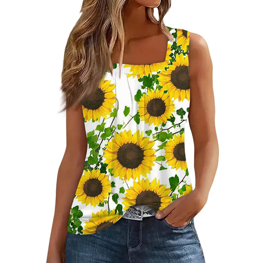 Generic Women's Tank Tops Buttery Soft Tank Tops for Women Women's Tank Tops Tee Shirts Womens Loose Fit Tops for Women Summer Outfits for Women 2024 Trendy Sleeveless Blouses for Women Summer, Large