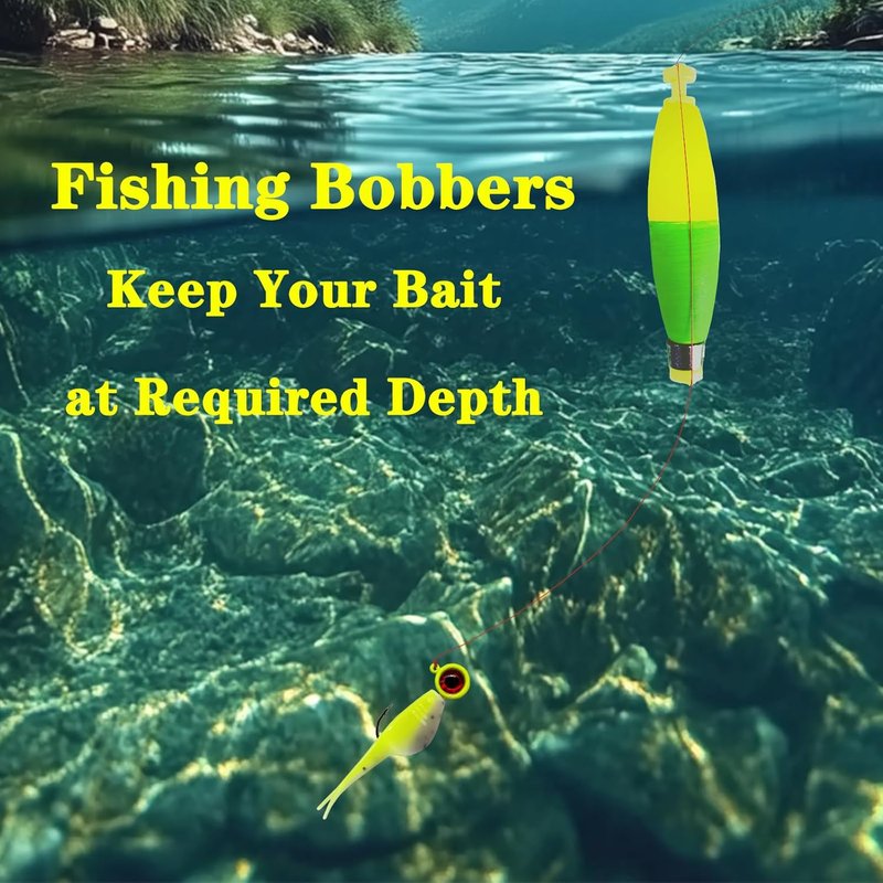 Weighted Fishing Bobbers - EVA Foam Snap-On Floats for Crappie, Bluegill, Trout | 10-Pack