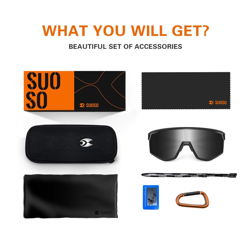 Occhsouo Sports Sunglasses for Men: Womens Cycling Glasses Youth Sunglasses for Baseball