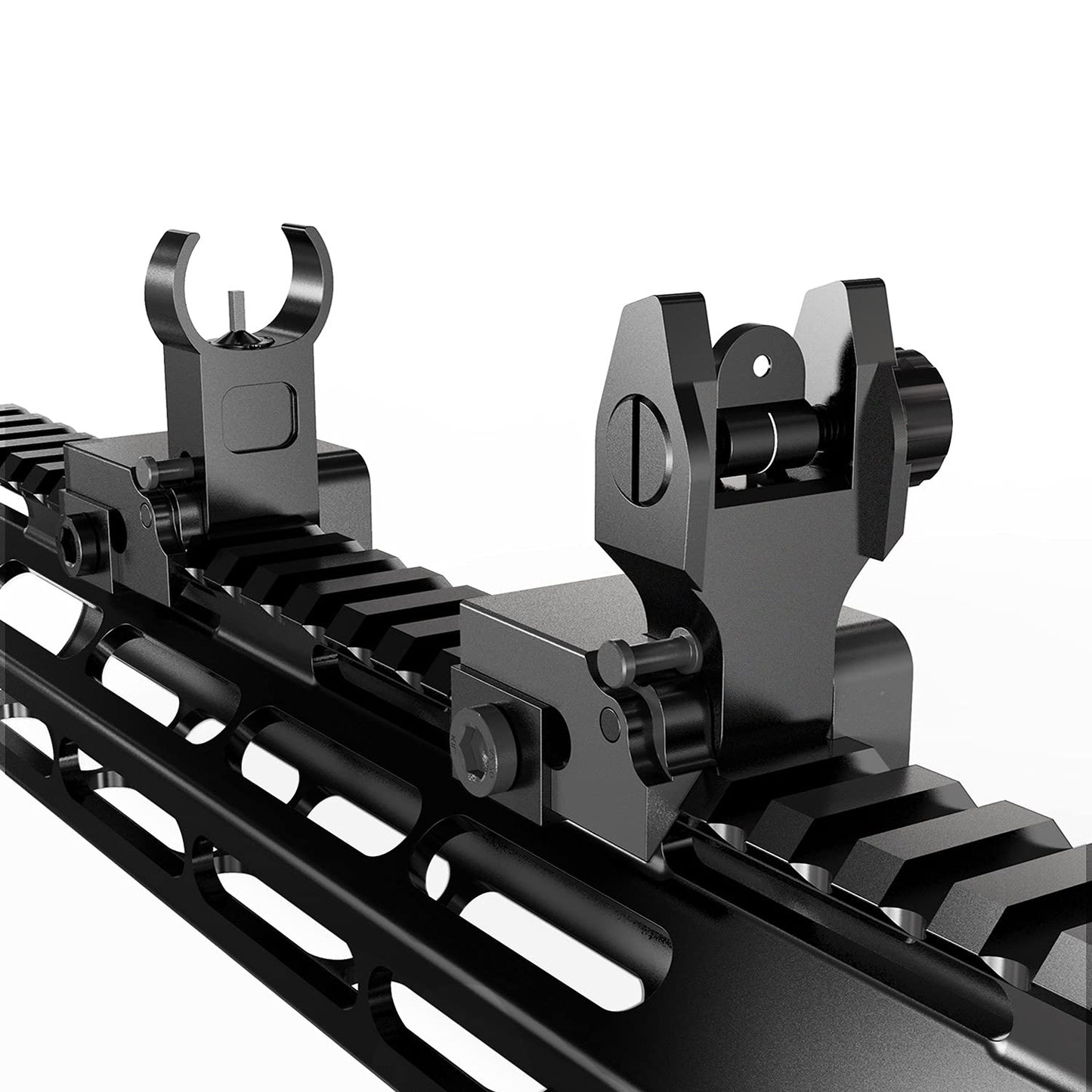 Marmot Flip Up Sight Full Metal Iron Sight & Fiber Flip Up Sights CQB & Precise Mode Gun Sights Rifle Sights