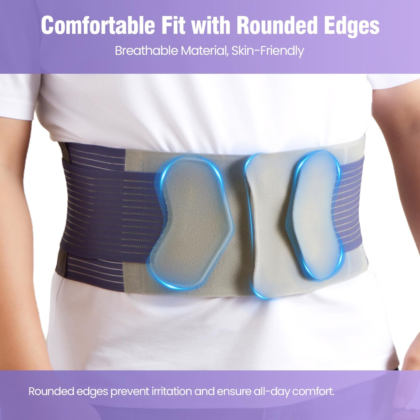 Hernia Belts for Men and Women – Front-Closure Abdominal Binder with Extra Compression Strap & Soft Detachable Dual-Layer Hernia Pad – Comfortable Hernia Support for Men Post Surgery or Daily Relief (S/M 28–38 in)