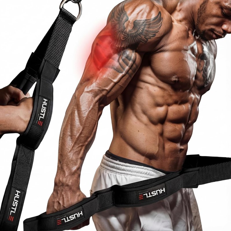 Tricep Rope Cable Attachments - Versatile Gym Equipment for Home Workouts | 4 Anti-Slip Handles