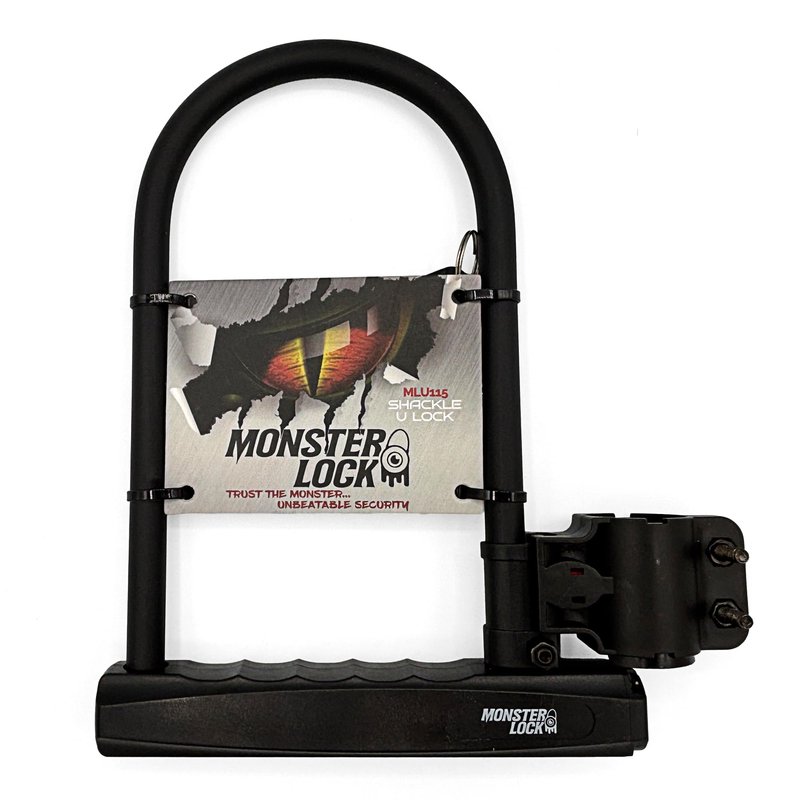 Monster Lock Heavy Duty Bike U-Lock with Mounting Bracket & 2 Keys – Anti-Theft Bicycle Lock for Maximum Security – Trust The Monster… Unbeatable Security