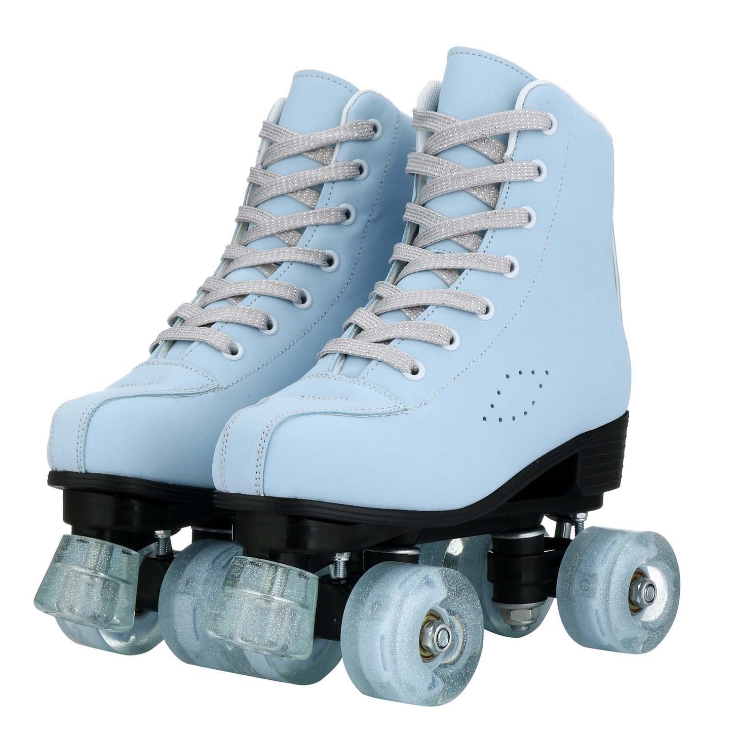YYW Roller Skates for Women and Men Artificial Cowhide with Thick Cotton Protection Upper Outdoor Roller Skates for Girls Boys (37=US Women:7=US Men:5.5 =Heel to Toe:24 cm)