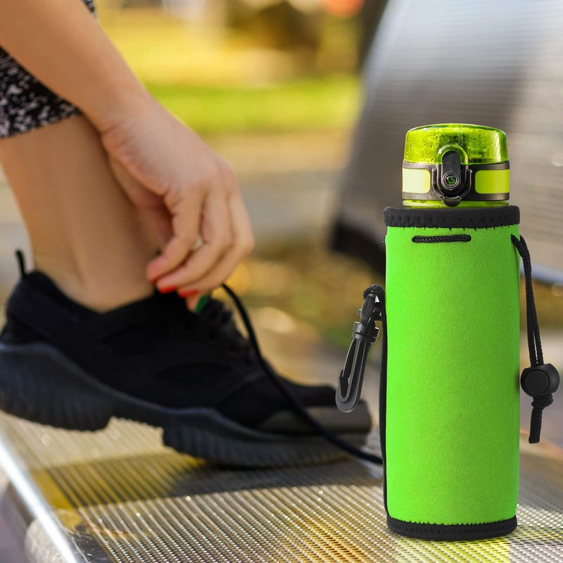 Remerry 4 Pcs Neoprene Water Bottle Sleeve Carrier Bag with Adjustable Strapinsulated Neoprene Sling Sleeve Canteen Flask Water Bottle Holder for 17 oz Stainless Steel/Plastic (1000 ml,Bright Colors)