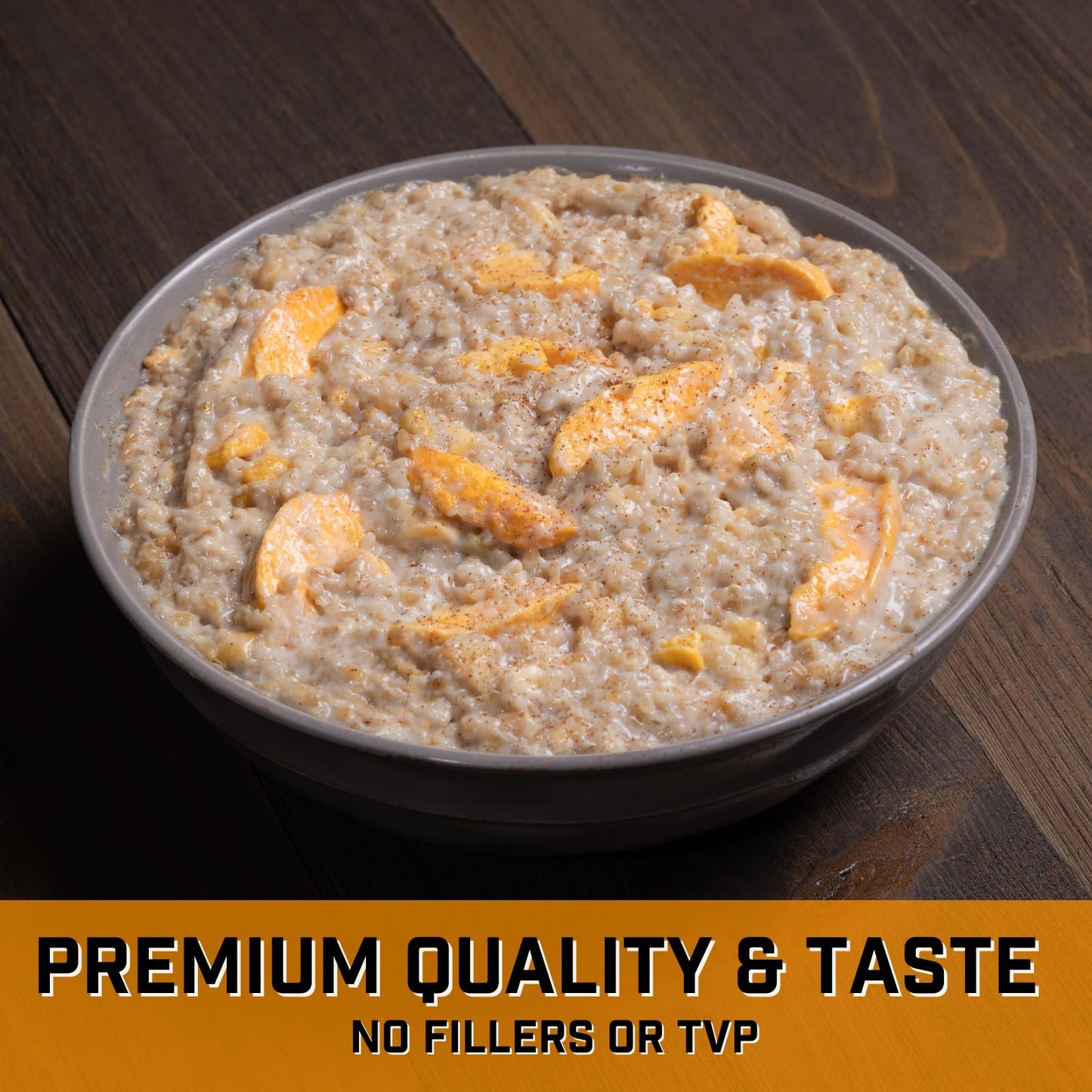 Peak Refuel Creamy Peaches and Oats | Chad Mendes Signature Meal | Premium Freeze-Dried Variety Meals | Hunting, Survival, Camping, Backpacking Food | High-Protein Game Meats | MRE | Made in USA