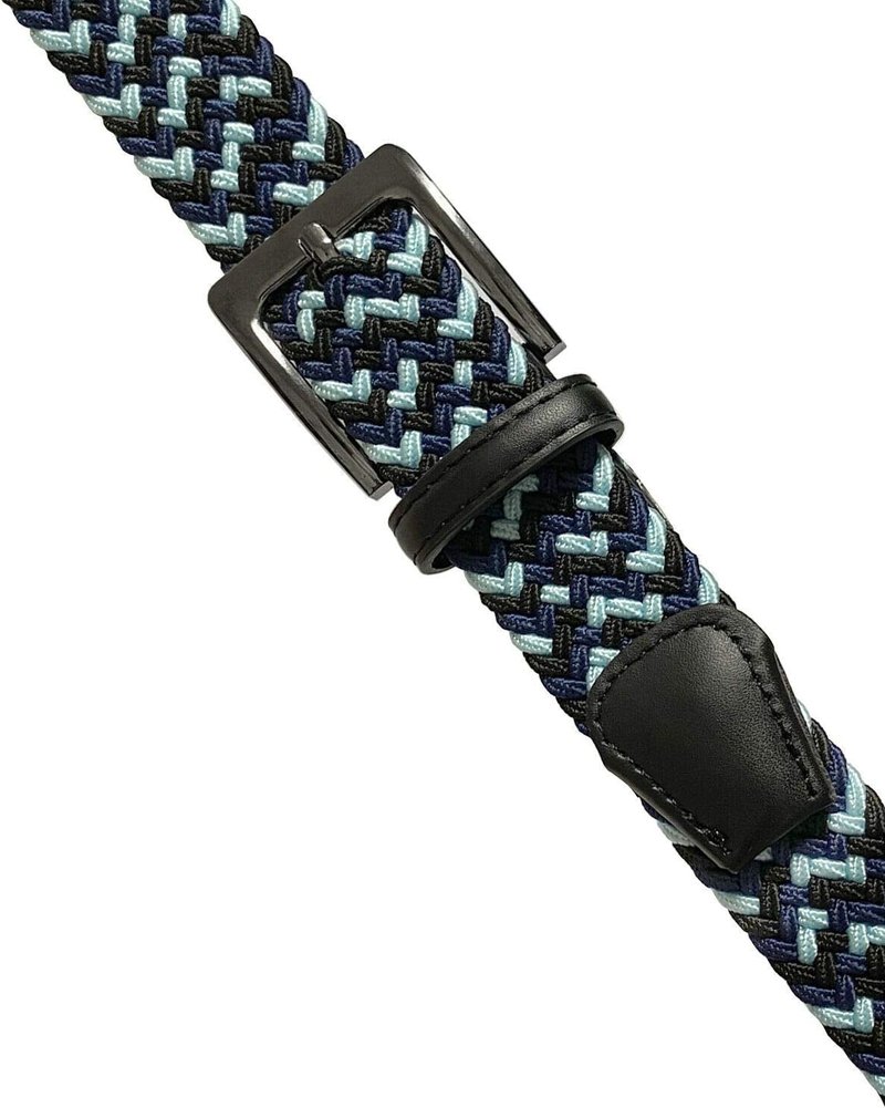 Braided Elastic Stretch Belt - Casual Woven Canvas Golf Belt | 1-3/8" Wide
