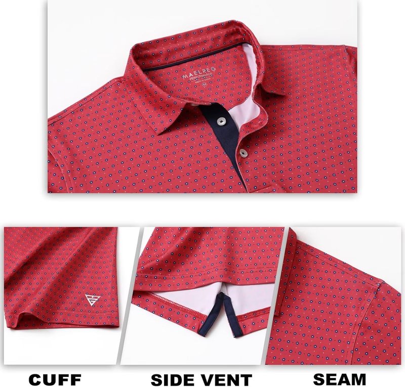 Men's Golf Shirt - Short Sleeve Moisture-Wicking Dry Fit Polo | Performance Patterns