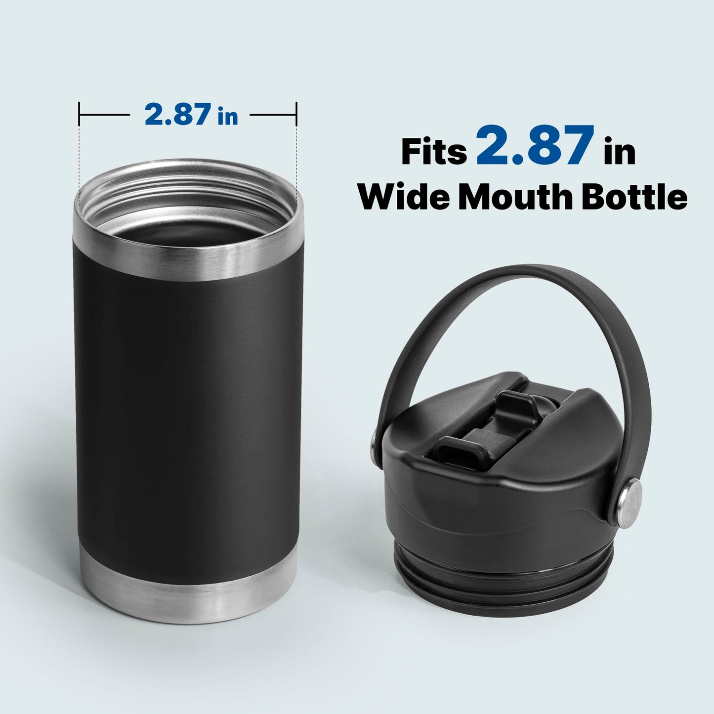 Diumepo Straw Lid for Yeti Rambler 12 18 26 36 64 oz Water Bottle, Replacement Straw Cap with Straw for Yeti Rambler Bottle, Dust Cover, Flexible Handle (White)