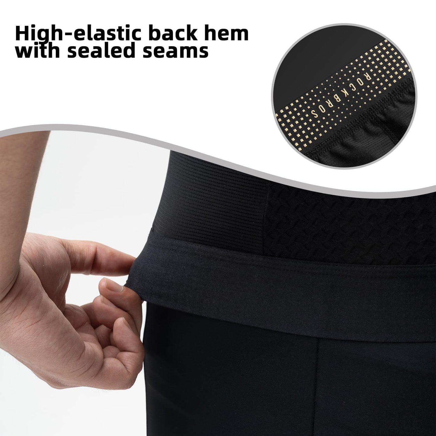 ROCKBROS Men's Cycling Jersey Short Sleeve Road Bike Shirt Zipper Pocket Quick Dry Bicycle Jersey Race Fit Runs Small Black