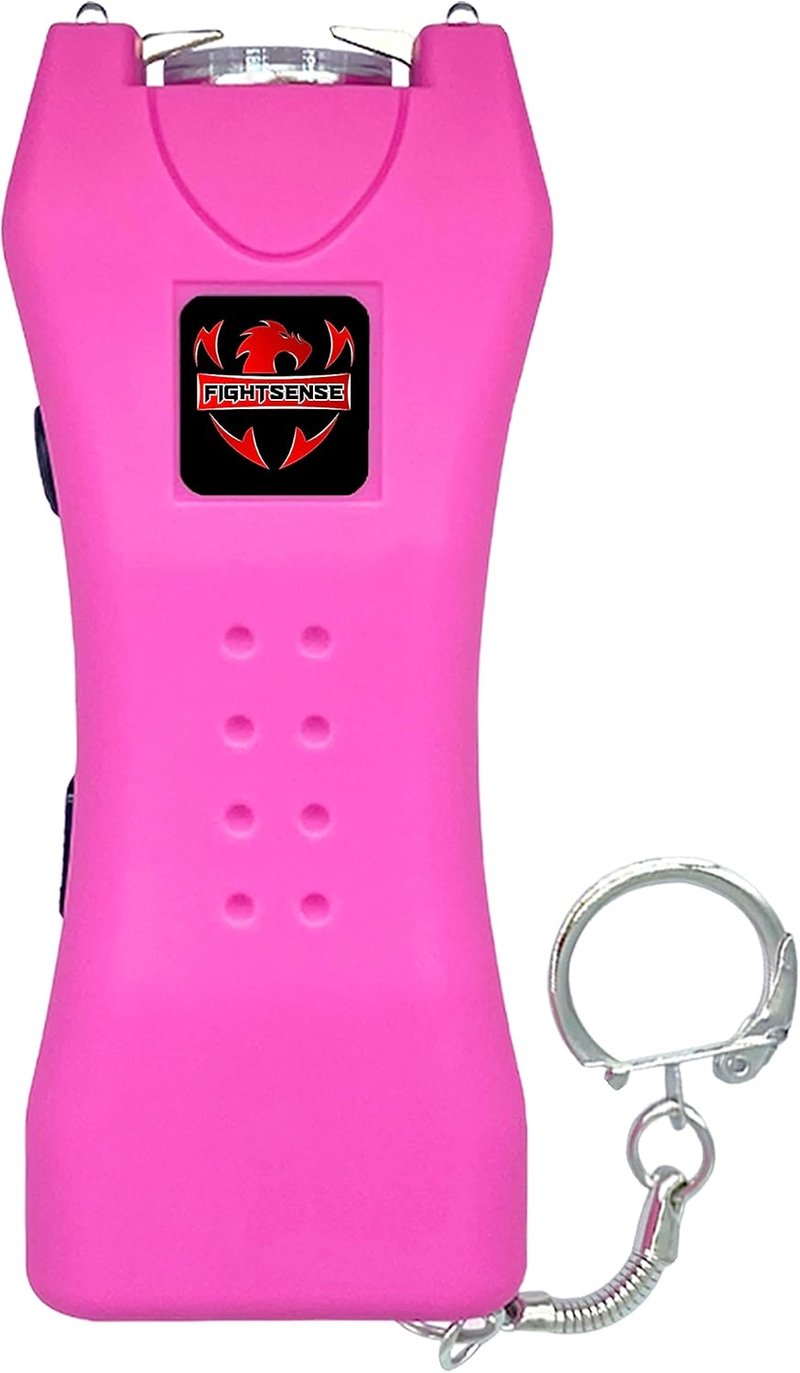 Super Heavy Duty Keychain Stun Gun - Rechargeable Self Defense Device with Flashlight | Nylon Holster Included