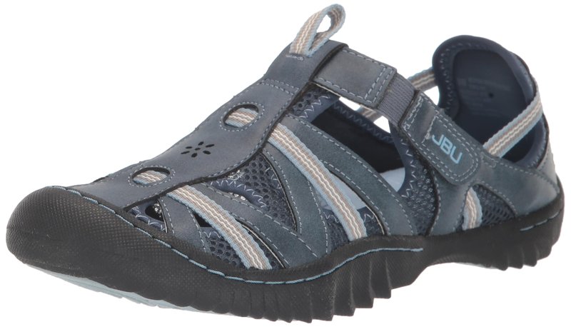 JBU Women's Regional Water Ready Casual Comfort Adjustable Quick Dry APMA Accepted Fisherman Walking Sandal