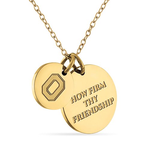 Stone Armory Necklace for Ohio State Buckeyes - 18K Gold-Plated Stainless Steel Jewelry Designed for Sensitive Skin - Adjustable 16-20in Chain, Gift for Ohio State University Fans