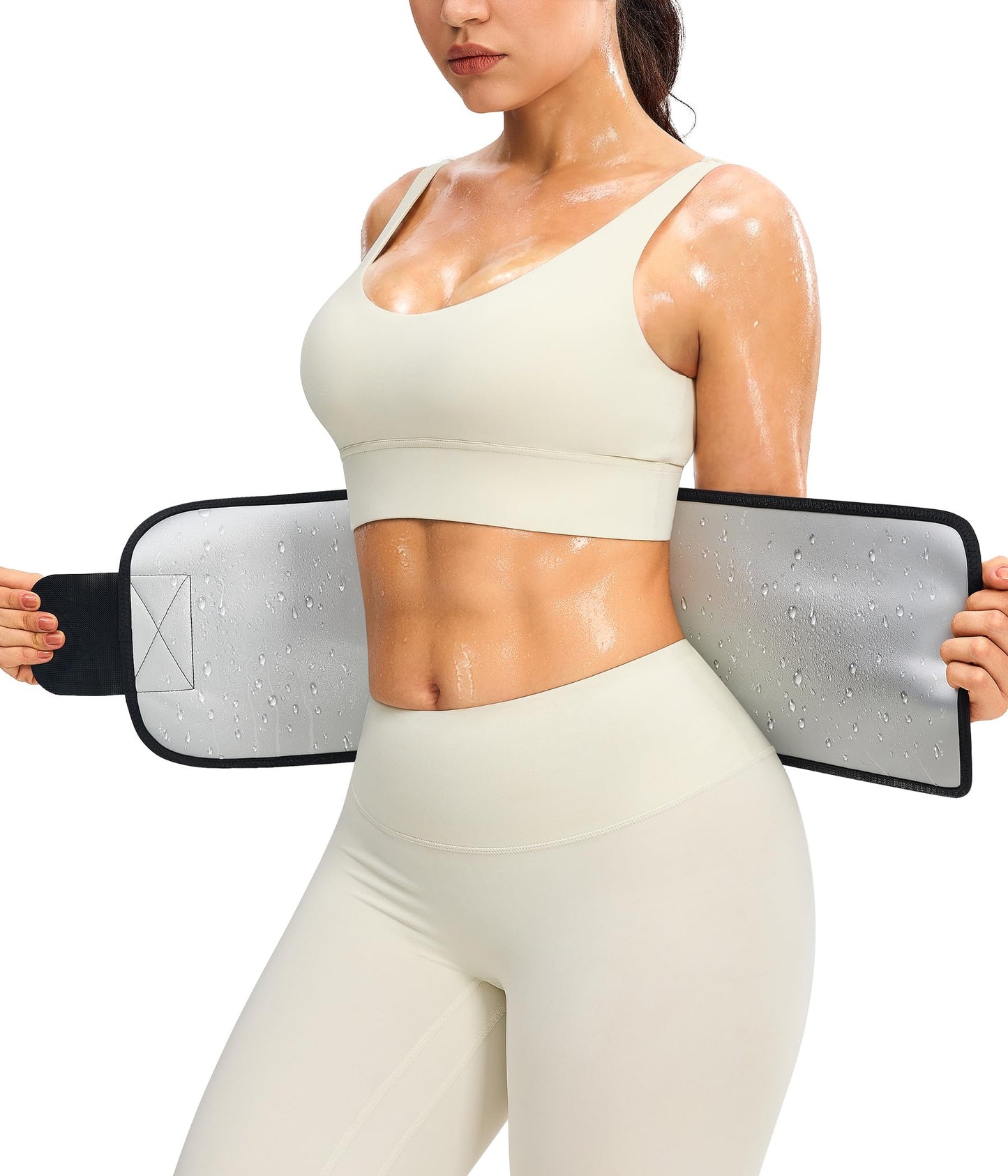 Junlan Waist Trainer for Women - Sweat Band for Stomach Working Out(Black,Small)