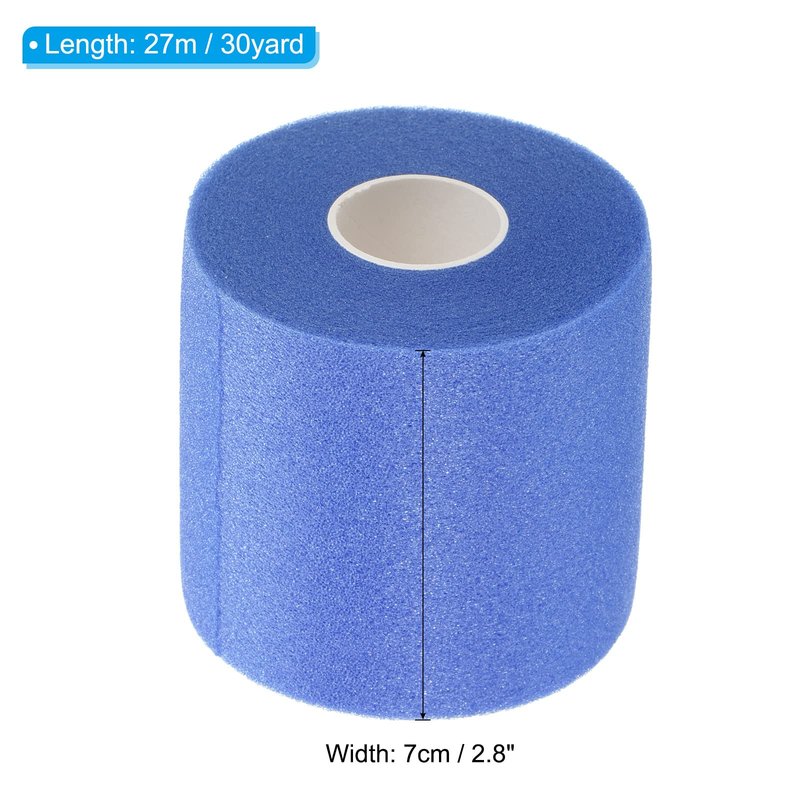 PATIKIL 30 Yard x 2.8 Inch Badminton Grip Cushion Wrap, PE Tennis Racket Grip Tape Backing Film Handle Anti Skid Cushion Accessories, Blue