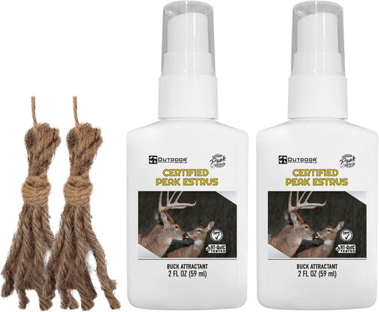 Doe Estrus Hunting Spray - Certified Peak Doe Urine | Whitetail Deer Attractant for Effective Hunting