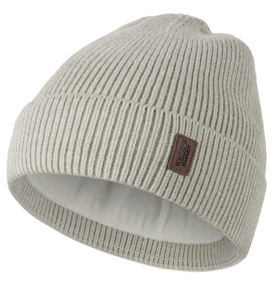 Wmcaps Winter Beanie for Men Women, Fleece Lined Beanie Soft Warm Knit Hat Ski Stocking Cuffed Cap (Light Grey)