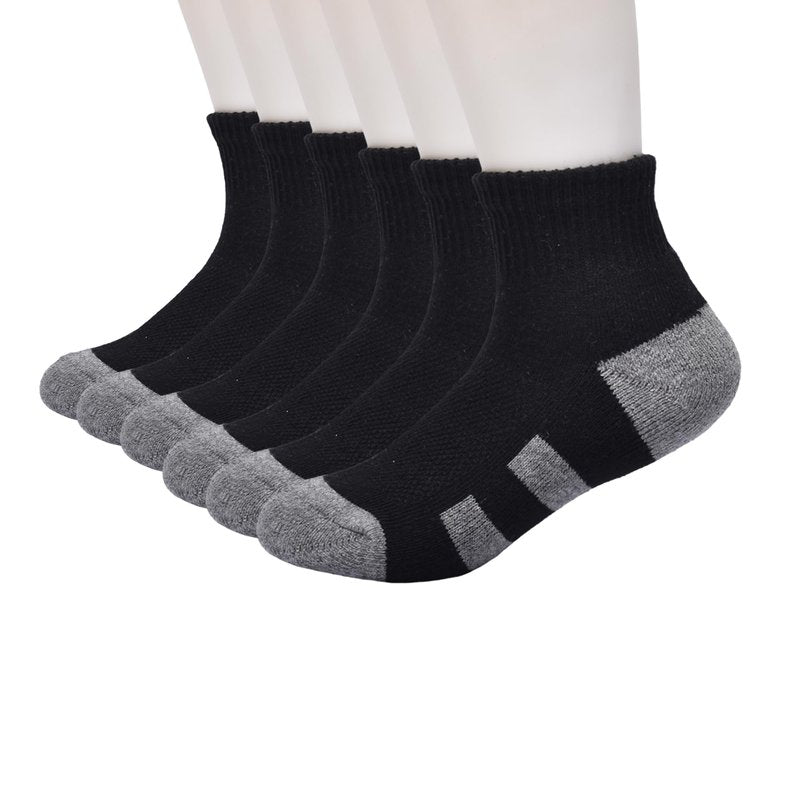 Gap Boys' Core Quarter Cut Socks, 6-Pack Kids Socks, Soft & Stretchy, Comfortable