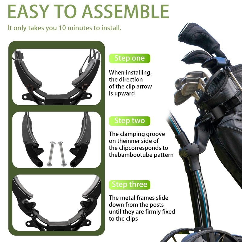 Ignalu Golf Bag Accessories Compatible with MGI Ai Navigator GPS+, Enhanced Stability Golf Bag Stabilizers and Stand to Eliminate Bag Twisting(A Pair)