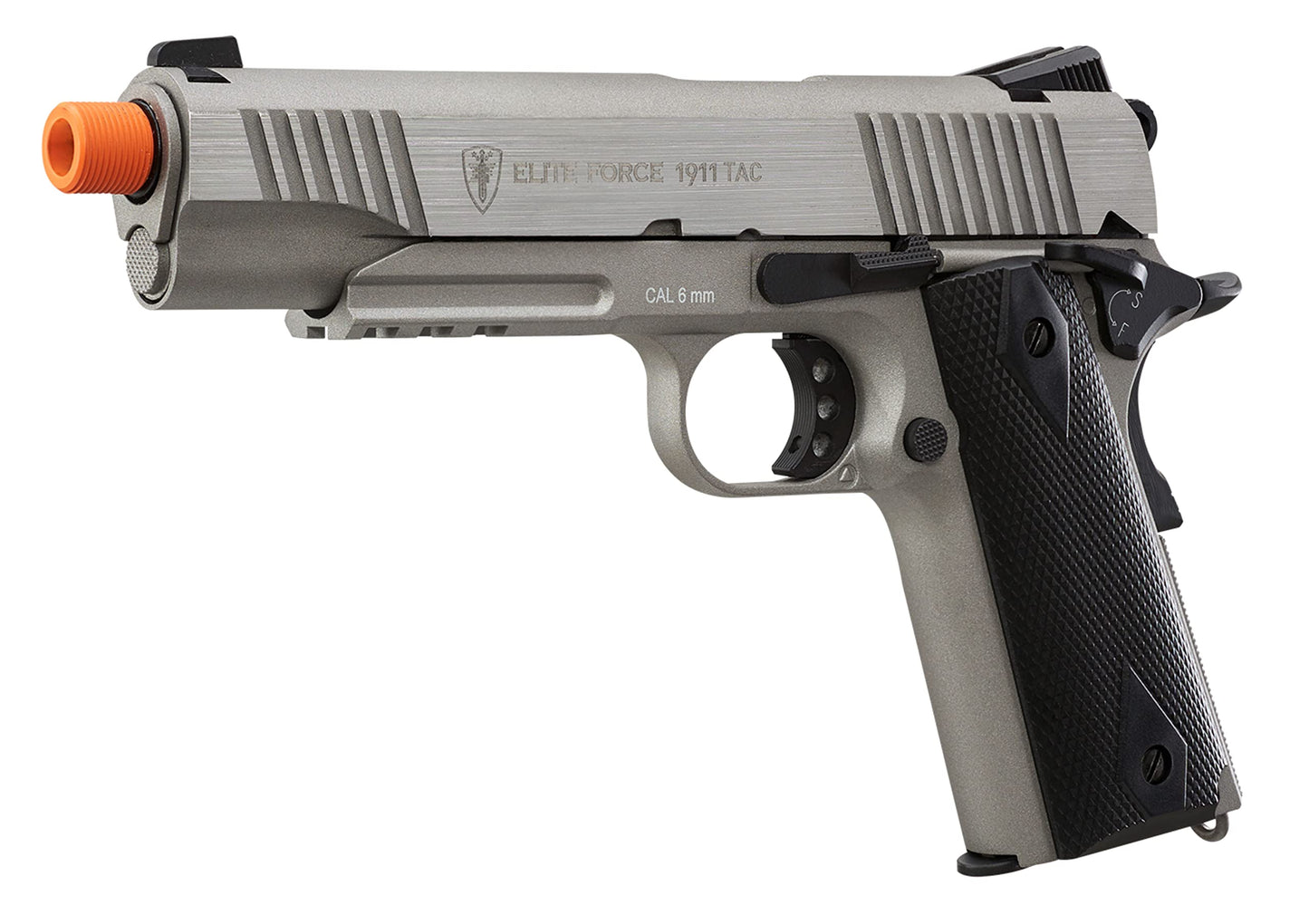 Elite Force 1911 Blowback 6mm BB Pistol Airsoft Gun, Silver/Black, 1911 TAC