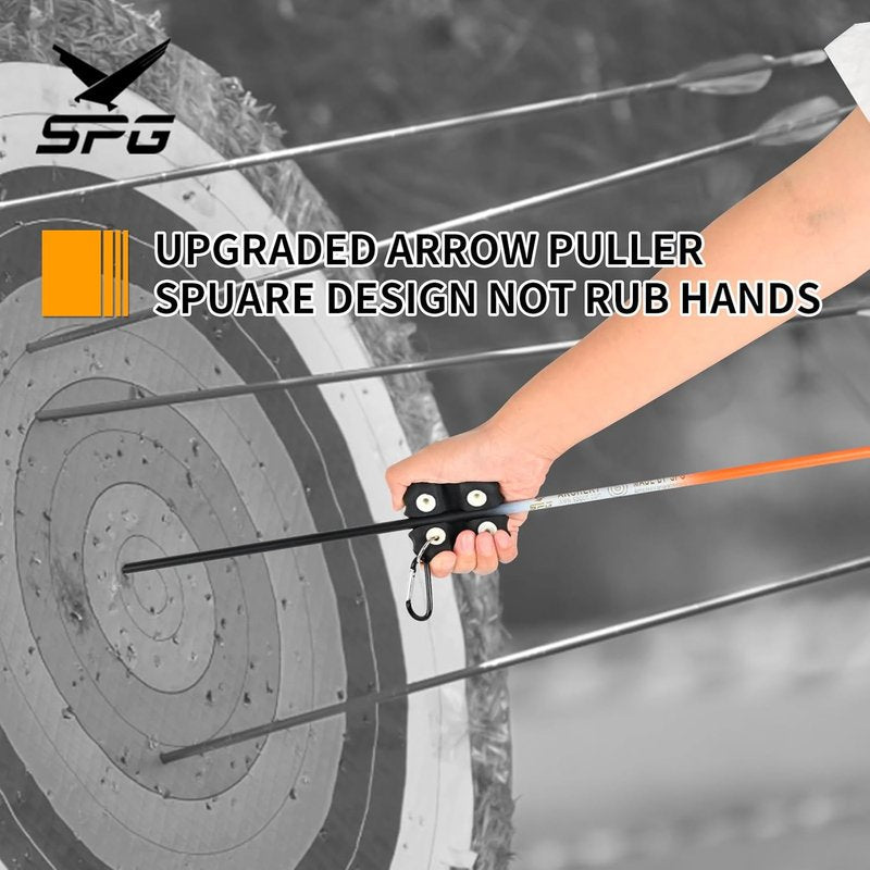 Archery Arrow Puller Tool - Metal Belt Clip Square Shape Gripper for Target Practice