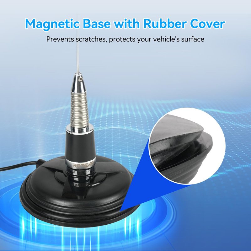 Retevis GMRS Antenna, NMO Antenna, 32-inch 462-467Mhz, Spring Magnetic Base with 16ft RG-58U Coaxial Cable,for Retevis RT97 RA86,Compatible with Midland MXT275 Cobra GMRS Radio(1Pack)