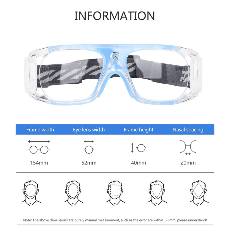 SooGree Men Basketball Glasses.Soccer Football Sport Protective Eyewear Safety Goggles,Sports Glasses with Replaceable Lens