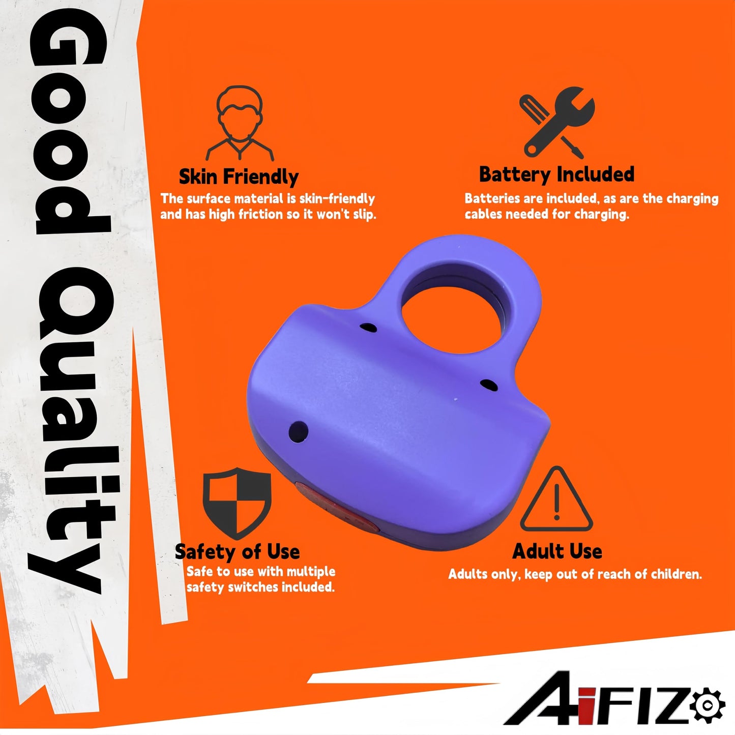 AIFIZO Stun Gun with Safety Switch Easy Cary USB Rechargeable