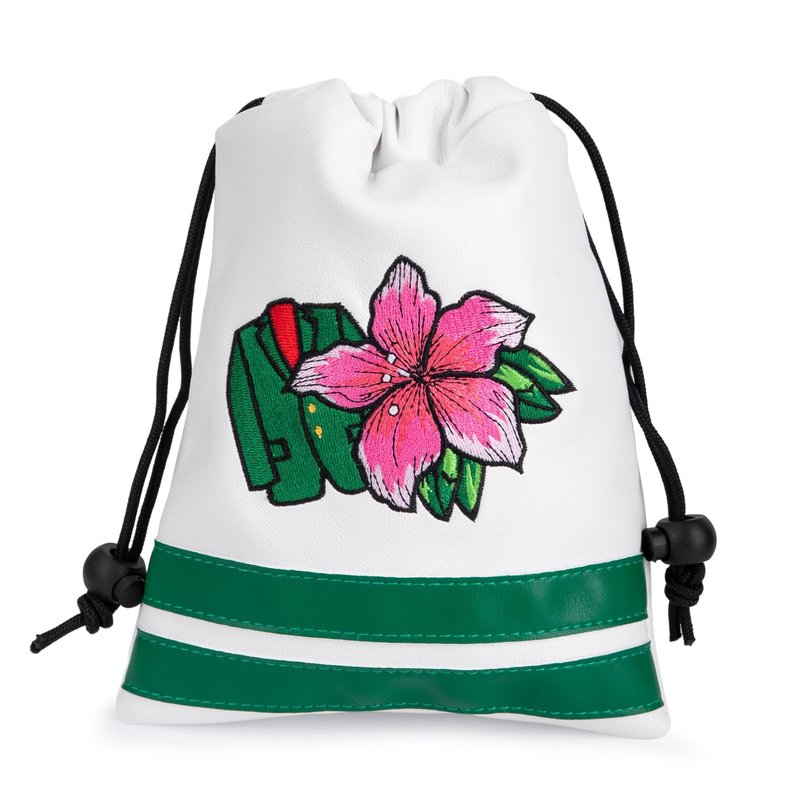 WTLJQQY Golf Valuables Pouch PU Leather Tee Pouch Ball Bag with Drawstrings Portable Golf Accessories