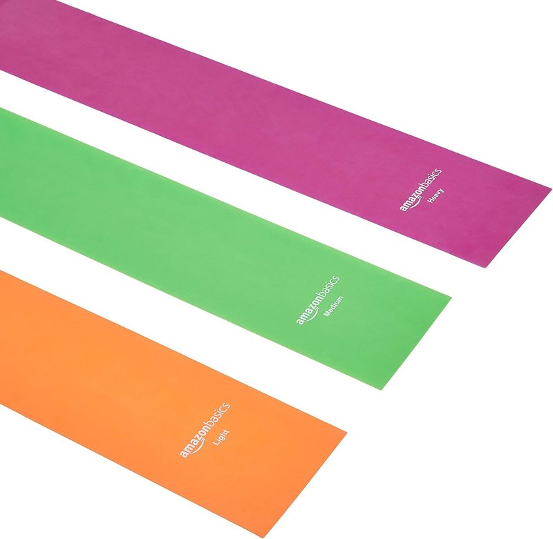 Resistance Bands for Stretching & Strength Training - Set of 3 | Orange, Green, Pink