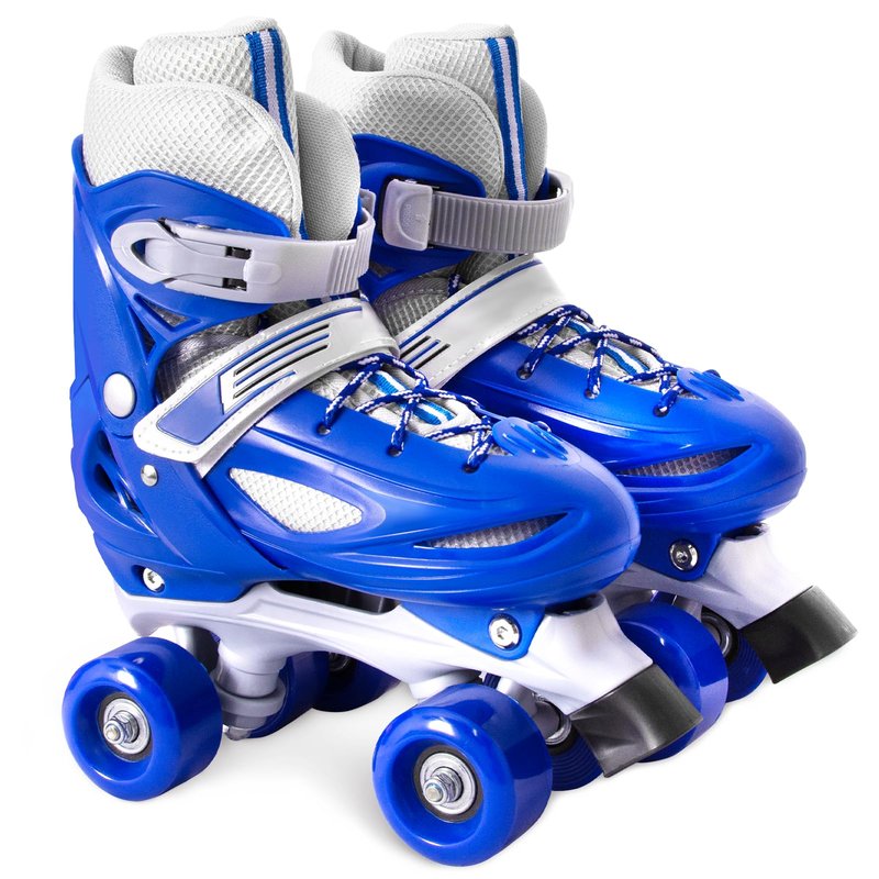 Fotoumgl Rainbow Toddler Roller Skates - Size 4 Adjustable | Light Up Quad Skates for Girls & Boys Beginners Aged 3-12