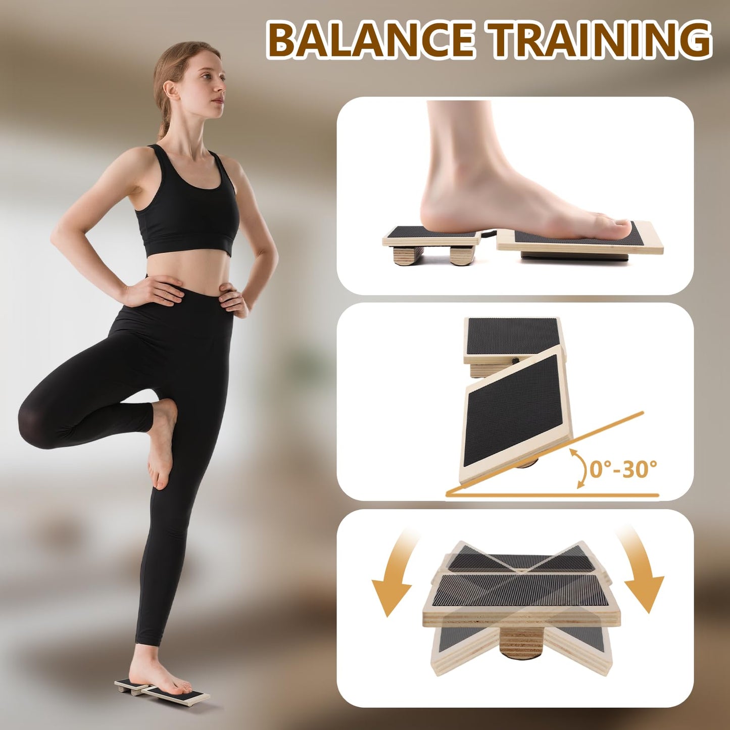 Ankle Balance Board,Stability Trainer for Rehabilitation,Plantar Fasciitis Relief,Posture Corrector,Physical Therapy Tools