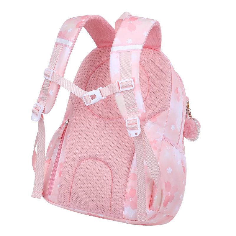 ROOK GEAR Backpack for Girls Kids Toddler, Cute Kawaii School Backpack with Glitter Design, Multi-Compartment Travel Bookbag for Kindergarten Elementary Daily Use (pink, Large)