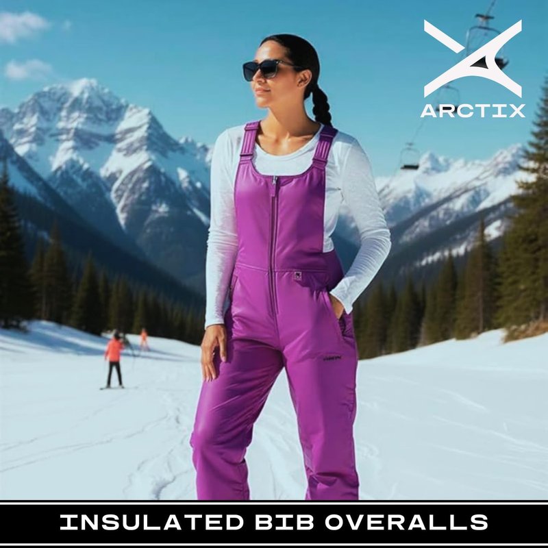 Arctix Women's Insulated Ski Bibs - Water Resistant Snow Pants for Skiing & Snowboarding | Comfortable Fit