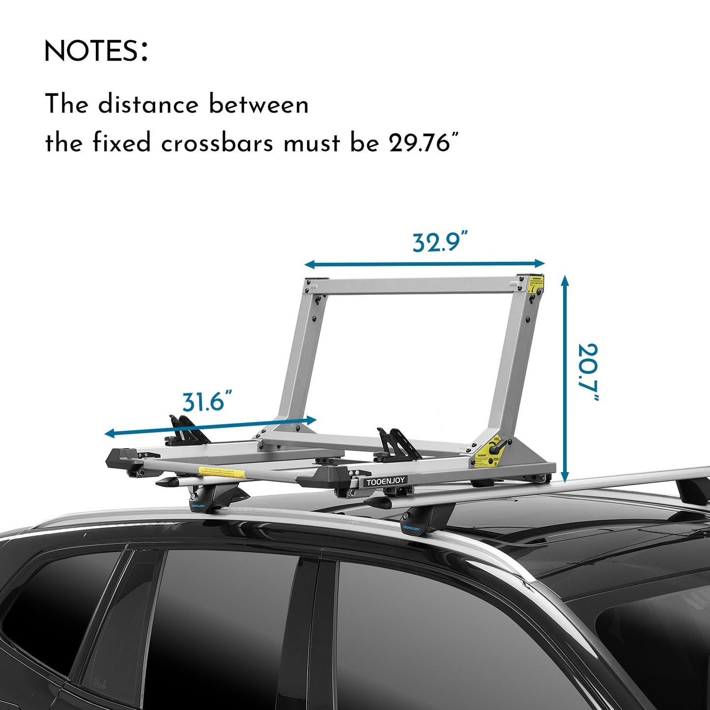 TOOENJOY Elevate Lift Assist Roof Rack, SUV Bike Kayak Carrier Elevating Assist Camping Multiple Loading