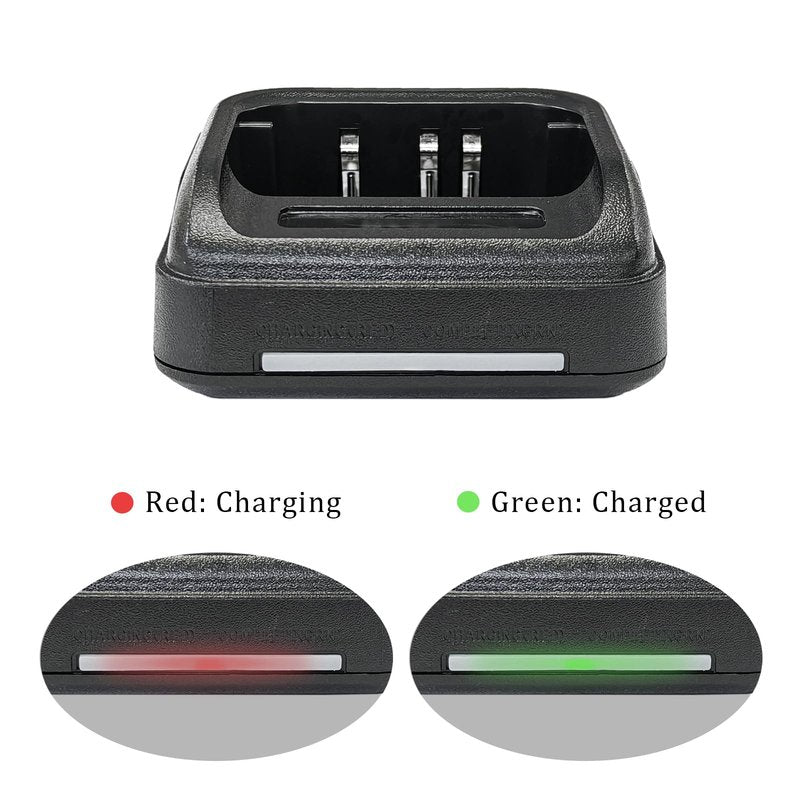 DM-1701 Charger Dock with US Adapter Desktop with Indicator Light for DMRS Two Way Radio Output DC8.4V Walkie Talkie Battery Charging