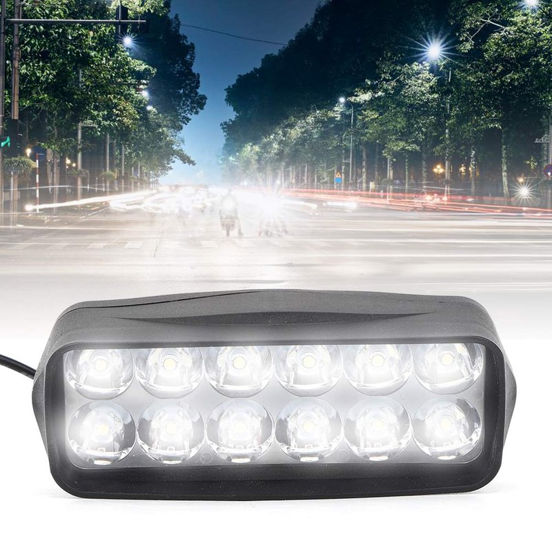 Dilwe Electro Tricycle Conversion LED Light, Universal High Brightness 12V-80V Electric Motorcycle LED Light Headlights for Motorcycle, Electric Bike, Tricycle Lights & Reflectors