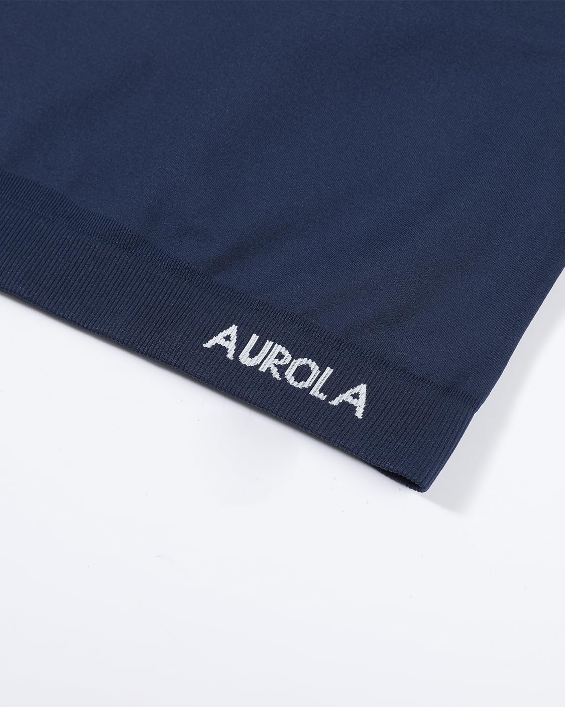 AUROLA Essentials Seamless Short Sleeve Crop Top for Women Workout Active Comfort Athletic Shirts Tee,Tuxedo Blue,M