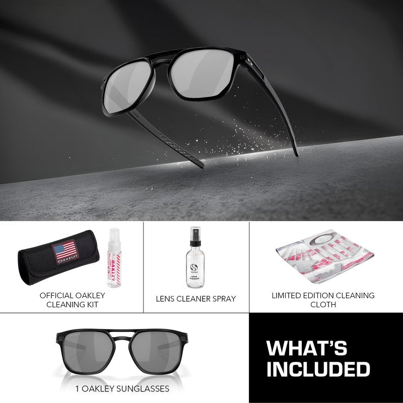 Oakley LATCH BETA OO9436 Sunglasses MATTE BLACK Frame with PRIZM BLACK POLARIZED Lenses With Official Eyewear Kit