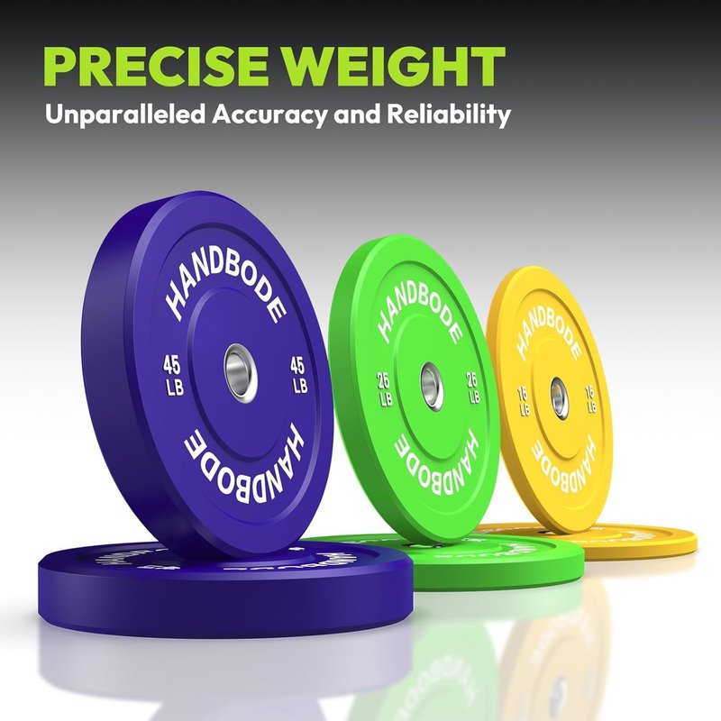 2-Inch Olympic Bumper Weight Plates Set - High Bounce Rubber Plates for Home Gym | 45-300lb Options