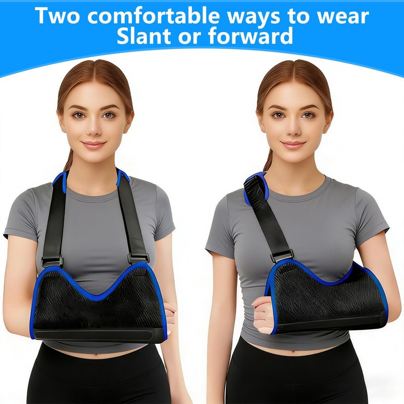 FELICITDR Arm Sling Shoulder Immobilizer - Medical Support for Broken/Fractured Arm Elbow Wrist (Men & Women) | Dual Steel Plate Stability, Adjustable Size
