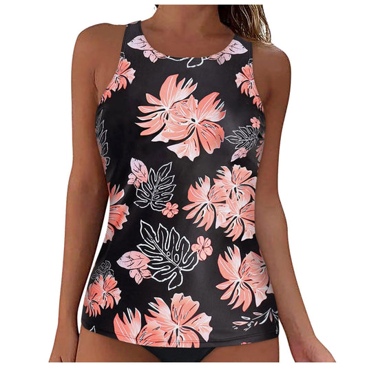 Lightning Deals of Today Prime Tankini Tops for Women High Neck Swim Top Tummy Control Bathing Suit Top Backless Modest Swim Tank Top No Bottom Halter Top